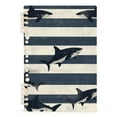 thumbnail image 7 of FORMRS 1-Subject Spiral Notebook 8" x 5" College Ruled 60 Refillable Sheet A5 Hard Cover, Dark Sharks, 7 of 7