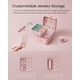 thumbnail image 5 of Caja de Joyas SONGMICS Estuche de Viaje Organizador de 2 Capas Rosa Jelly, 5 of 7