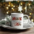 thumbnail image 5 of Christmas Leopard Print Coffee Mugs, Farmhouse Merry Christmas Yall Ceramic Coffee Mug, Christmas Holiday Drinking Party Mugs for Coffee Tea Hot Coco Lattes, 11oz Ceramic Cup White, 5 of 6
