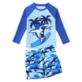 thumbnail image 4 of Boys Bathing Suits 4-5 Baby-Boys Toddler Long Sleeved Rashguard Swim Bathing Suit and Sun Hat Set, 4 of 6