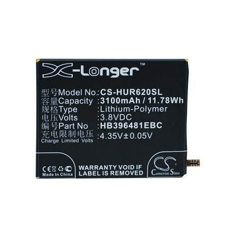 Replacement Battery For Huawei 3.8v 3100mAh / 11.78Wh Mobile, SmartPhone