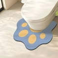 thumbnail image 1 of Toilet Rug Mat Wtih Cute Cats Paw Pattern Shaped Bath Mat Rug-Rainproof Watermarks Counteractive Bathroom Mat Rug Non Slip, 1 of 7