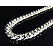 Hollow Miami Cuban Chain in 10K White Gold 6.5MM-32"