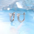 thumbnail image 6 of Limerencia Titanium Cubic Zirconia Hoops, Lightweight Cuff Earrings for Women, 6 of 6