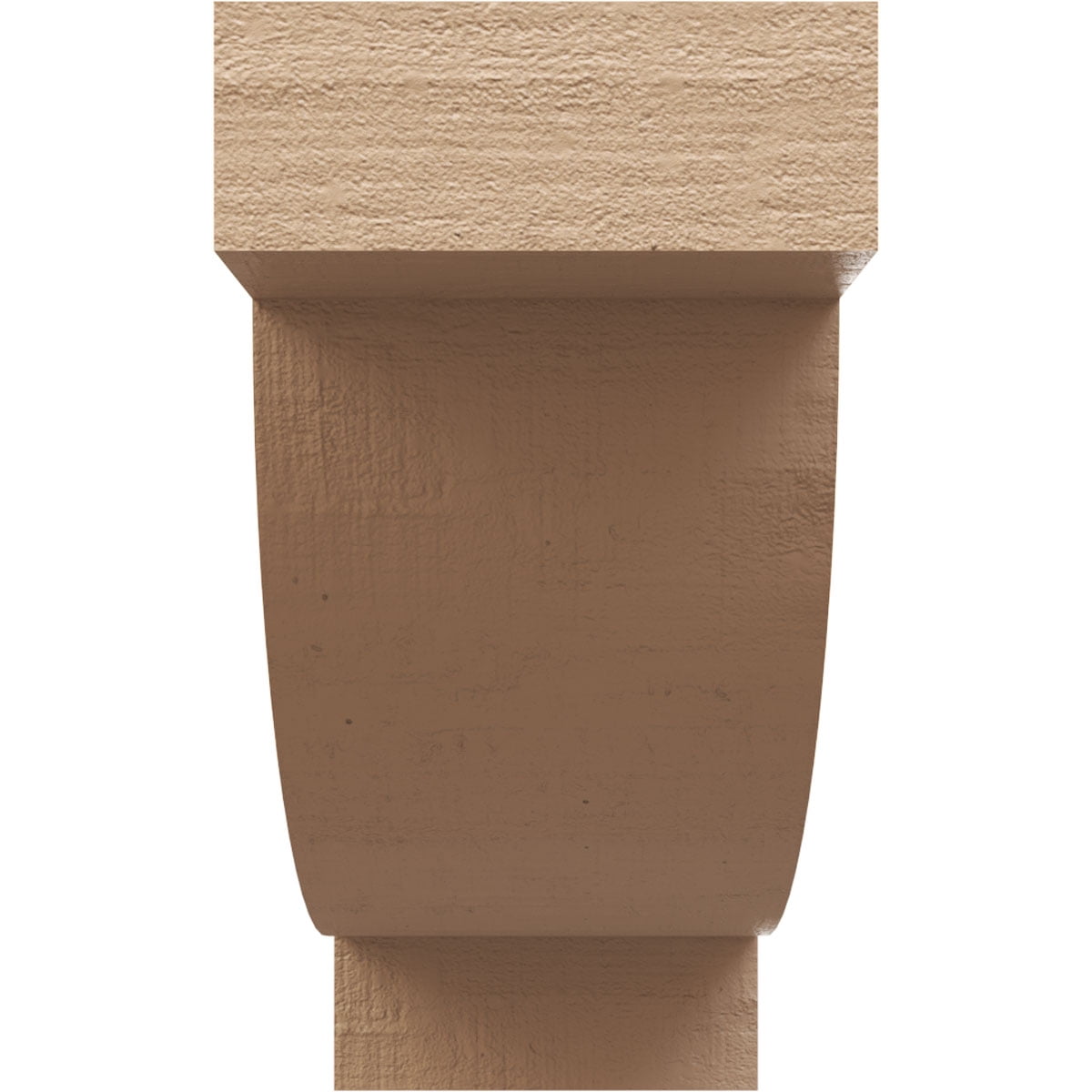 6"W x 18"D x 12"H Classic Alpine Rough Cedar Woodgrain TimberThane Corbel, Primed Tan