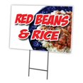 thumbnail image 1 of SignMission C-1216-DS-Red Beans And Rice 12 x 16 Po. Panneau de Jardin Haricots Rouges & Riz & Piquet, 1 of 1
