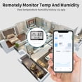 thumbnail image 3 of Cateissary Termómetro inteligente WiFi inalámbrico Tuya, higrómetro ajustable para interiores, Sensor de temperatura y humedad, medición de Electrónica, 3 of 6