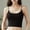 Black, variant on LYEAA Built in Bra Tank Top Cropped Spaghetti Strap Fitted Summer Casual Cami Shirt Solid Crew Neck Sleeveless Breathable Fashion Ladies Pullover Shirts Beige