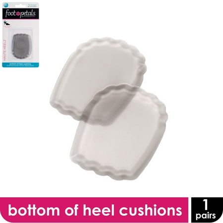 Foot Petals Technogel Haute Heelz - One Pair of Bottom of Heel Cushioned Inserts for High Heels and Other Uncomfortable