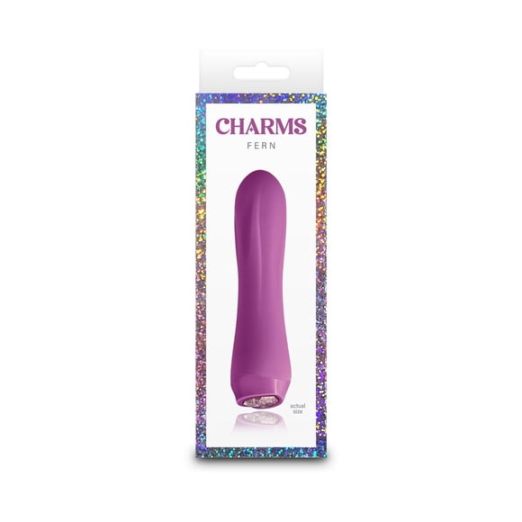 Charms Fern Mini Bullet Vibrator, Purple
