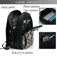 thumbnail image 4 of Balery Skull with Dollar Mochila con carga USB para hombre y mujer - Mochila impermeable y antirrobo para portátil con puerto USB para viajes, trabajo, estudios y universidad, 4 of 7