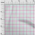 thumbnail image 2 of oneOone Georgette Viscose Light Pink Fabric Check Dress Material Fabric Print Fabric By The Yard 42 Inch Wide, 2 of 4