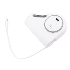 5000mAh Retractable Charger, Power Bank with 30In Cables, 22.5W Portable Charger LED Small Power Bank for Outdoor Travel