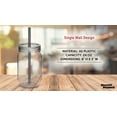 thumbnail image 4 of Plastic Mason Jars with Straw Set 24 oz. Set of 10, Bulk Pack - Jars for Overnight Oats, Candies, Fruits, Pickles, Spices, Beverages - Graphite, 4 of 5