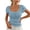 Light Blue(Womens Shirts), variant on Short Sleeve Tops for Women Pointelle Ribbed Lace Trim Scoop Neck Henley Shirts Slim Fit Y2K Coquette Basic Tees