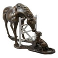 thumbnail image 4 of SPI Bronze Finish Barnyard Pals Horse and Dog Garden Sculpture, 4 of 6