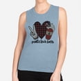 thumbnail image 2 of Peace Love Latte Women's Muscle Tank X-Large Stonewash Denim, 2 of 5