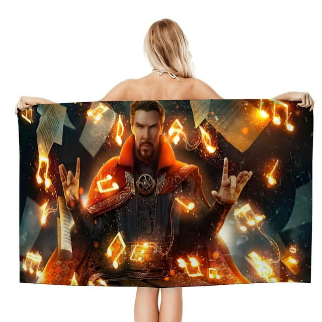 Doctor Strange Toalla de playa de secado rápido con diseño temático, regalo para mujeres y niñas, ideal para cumpleaños, fans, amantes de la música, uso en la playa o al aire libre, 78 × 160 cm