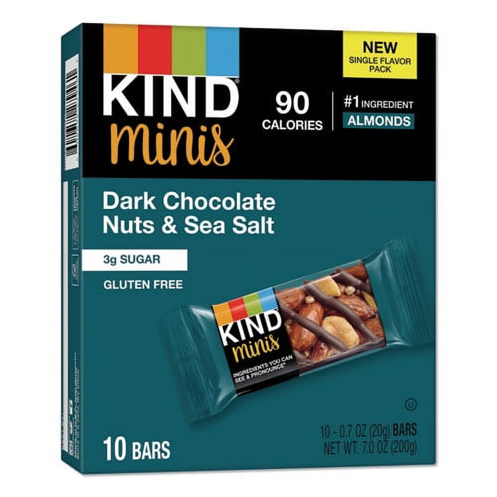 Minis, Dark Chocolate Nuts/sea Salt, 0.7 Oz, 10/pack | Bundle of 5 Packs