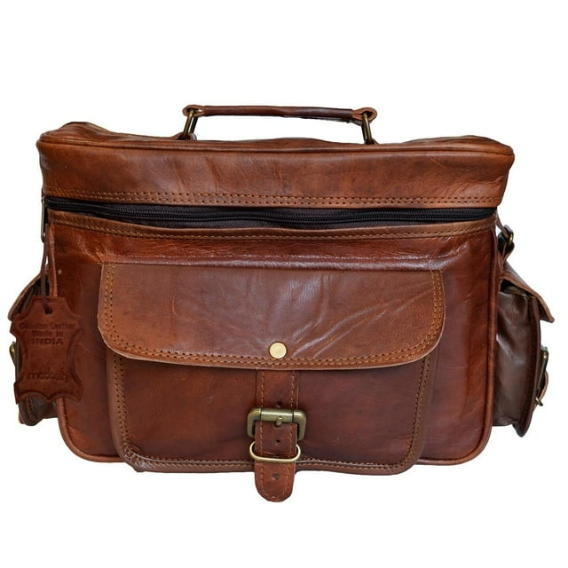 Sac à Main en Cuir Véritable pour Appareil Photo, Étui DSLR Marron pour Hommes