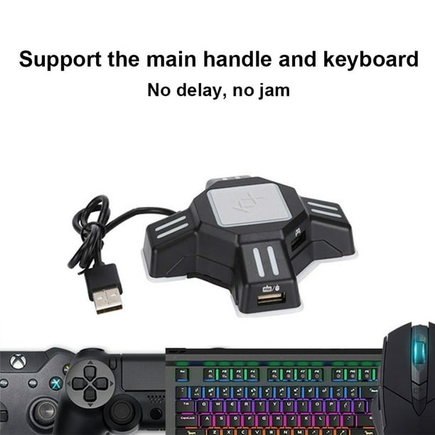 Adaptateur Convertisseur de Clavier et Souris pour Console Switch/Xbox One  / PS4 / PS3,Support Touches de Clavier Personnalisées et de la Sensibilité