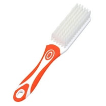 Qnjujn Shoe Cleaning Brush with Dual Bristles, Soft and Stiff Brush for Sneakers Boots Upholstery, Non Slip Handle for Carpet Furniture and Household Multi Surface Cleaning