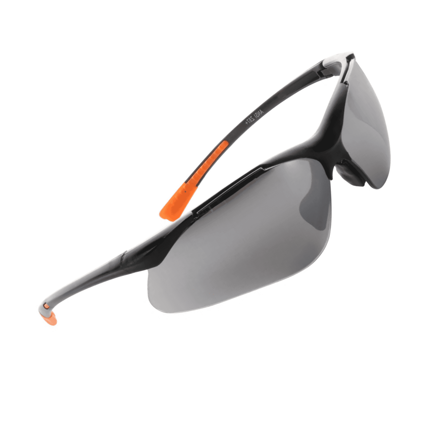Sanoxy Safety Glasses with Wraparound Design, UV Protection, Rubber Nosepiece and Black Temples – Impact-Resistant PC Lens-Gray