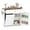 White, variant on Costway Rolling Kitchen Island Kitchen Island Cart with Drop Leaf Trash Can Cabinet Black