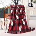 thumbnail image 2 of Red Christmas Snowman Pattern Blanket,Comfortable Soft Flannel Throw Blanket,All Season,Warm Lightweight Blankets for Sofa Bed Couch Living Room Chair,60"x80", 2 of 4