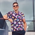 thumbnail image 4 of Fotbe Skull colorful mushroom rainbow Camiseta Polo de Golf para Hombre con Estampado – Camisa Deportiva Transpirable con Cuello Abotonado-XX-Large, 4 of 6