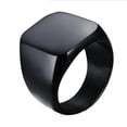 thumbnail image 1 of Anillo de boda perfecl Acero inoxidable pulido hombre estilo motero sello color negro, 1 of 7