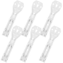 OFFIGAM 6-Piece White Metal Wall Mount Curtain Brackets Set for Easy Ceiling or Wall Installation