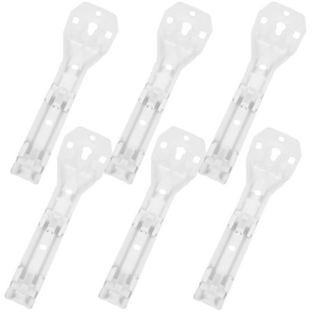 OFFIGAM 6-Piece White Metal Wall Mount Curtain Brackets Set for Easy Ceiling or Wall Installation