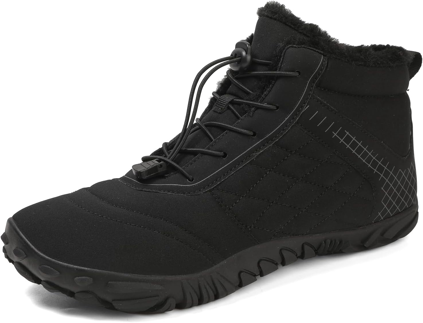 Hiking Shoes Barefoot Mens Wide Shoes Toe Box Winter Cross Trainer Minimalist Anti Skid Shoes For Women Cotton Boots Sneakers Outdoor Ankle Boots Brown Black Green White
