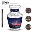 thumbnail image 2 of JAGASY Music Blue Urn for Funeral & Cremation - Keepsake Bird Urns for Burial - Small Musical Notes Urn for Mom, Dad Cremation - Tiny Sunset Urns for Loved Ones Remains - 3 Inch, 2 of 7