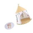 thumbnail image 1 of Tienda de campaña tipo tipi con forma de castillo para niños, ideal como regalo para picnics en el patio, carnavales Tela de terciopelo, 1 of 8