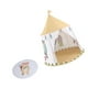 thumbnail image 1 of Tienda de campaña india para niños, juguete de regalo, tienda de campaña tipo castillo, tienda de campaña tipo tipi, para carnavales, parques, áreas Tela de terciopelo, 1 of 8