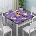 thumbnail image 3 of Halloween Themed Table Cover 36x36 Inch Square - Elastic Edge Design with Spooky Ghosts and Pumpkins Pattern for Festive Decor, 3 of 6