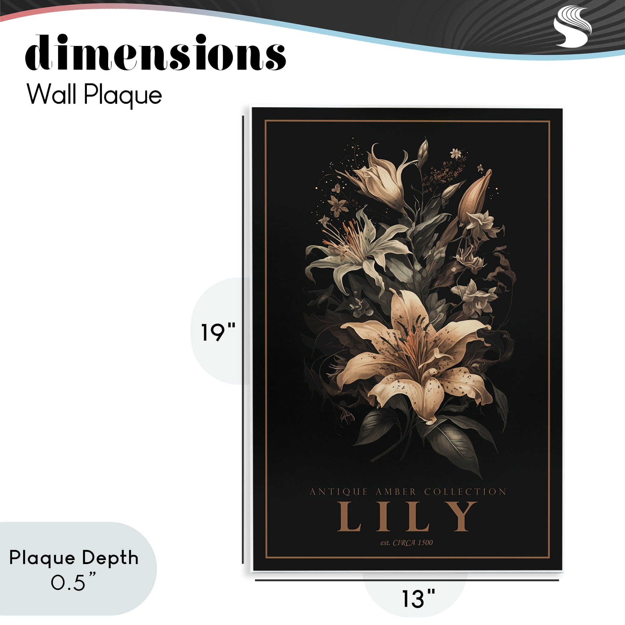 Stupell Industries Antique Lily Light Wall Plaque Art, design by Chris Giampietro