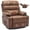 Brown, variant on Soonbuy Modern Lounge Chair,PU Leather Extra Wide Manual Recliner for Adults with Massage and Heat, Large Lazy Chair with Comfort Arm and Back for Living Room, Bedroom