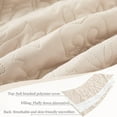 thumbnail image 5 of Whale Flotilla 3-Piece King Quilt Set, Soft Embossed Bedding Set, Lightweight Bedspread Coverlet with Damask Vintage Pattern, Reversible Bed Cover for All Seasons, Brich Beige, 5 of 7