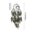 thumbnail image 3 of Kraoden Turquoise Tree of Life Dreamcatcher Charm with Colorful Feathers, Boho Wall Decoration for Home and Office, 3 of 6