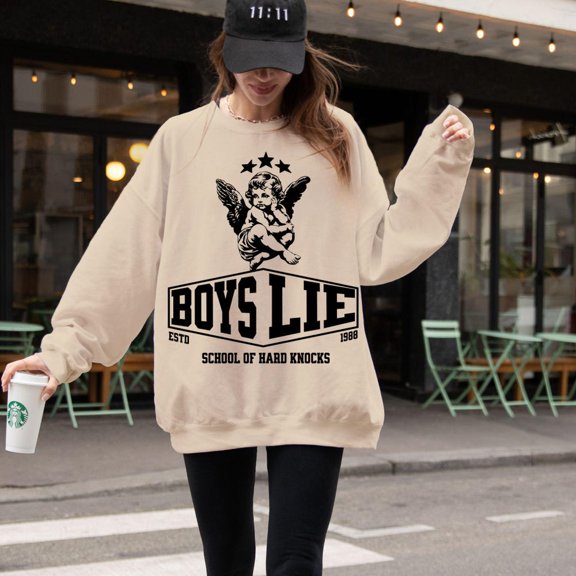 DOPASHIRT Boys Lie Shirt, Hipster Oversized Boys Lie Shirt, Trendy Breakup Gift, Funny Divorce Shirt, Retro Women Empowerment Shirt Unisex S-5XL Hot Trending Shirt