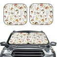thumbnail image 2 of Naloa Mushrooms And Butterflies 2 Piece Foldable Car Sun Shades, Car Windshield Sunshade, Front Window Sunshade for Car, Truck, SUV - Medium, 2 of 7