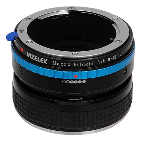 Vizelex Macro Focusing Helicoid for Nikon G and DX Lenses to Nikon DSLR Camera Body - Variable Magnification Helicoil with Built-in De-Clicked Aperture Dial for Nikon G and DX type Lens