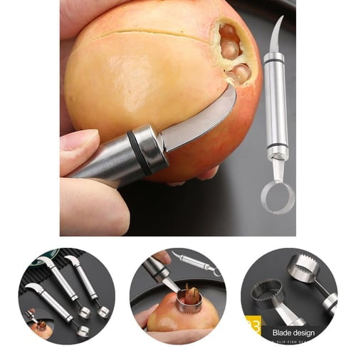 Grenade Ouverte Cutter Double Tête Conception Processus de Polissage Fruit Peeling Lame Courbée Orange Éplucheur pour Cuisine