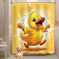 thumbnail image 5 of Duck Shower Curtain Cute Yellow Cartoon Animal Character Themed Funny Kids Shower Curtain for Bathroom Decor Set with 12 Hooks 72x72 inches (A), 5 of 6