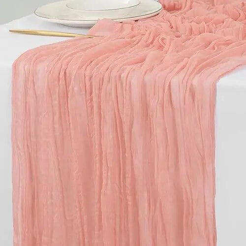 Gauze Table Runner Dinning Table Decoration 90*300CM Rustic Country Boho Beach Wedding Party Table Decor Christmas Table Runners