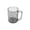 Gray, variant on Rirozkan Glacier Mouthwash Cup, Transparent Corrugated Tumbler with Handle, Stylish Toothbrush Holder for Bathroom, Vanity, Powder Room
