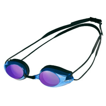 Arena Tracks Mirror Swimming Goggles in Black-Blue Multi-Black, Adjustable